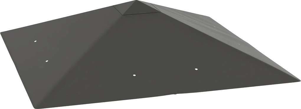 Outsunny Husă de schimb pentru pavilion 3 x 3 m, rezistentă la apă, acoperiș pavilion UPF30+, husă de schimb din țesătură Oxford 370 g/m², Gri | Aosom Romania