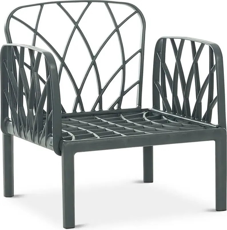 Set terasă Clara, polipropilenă si fibră de sticlă, gri antracit