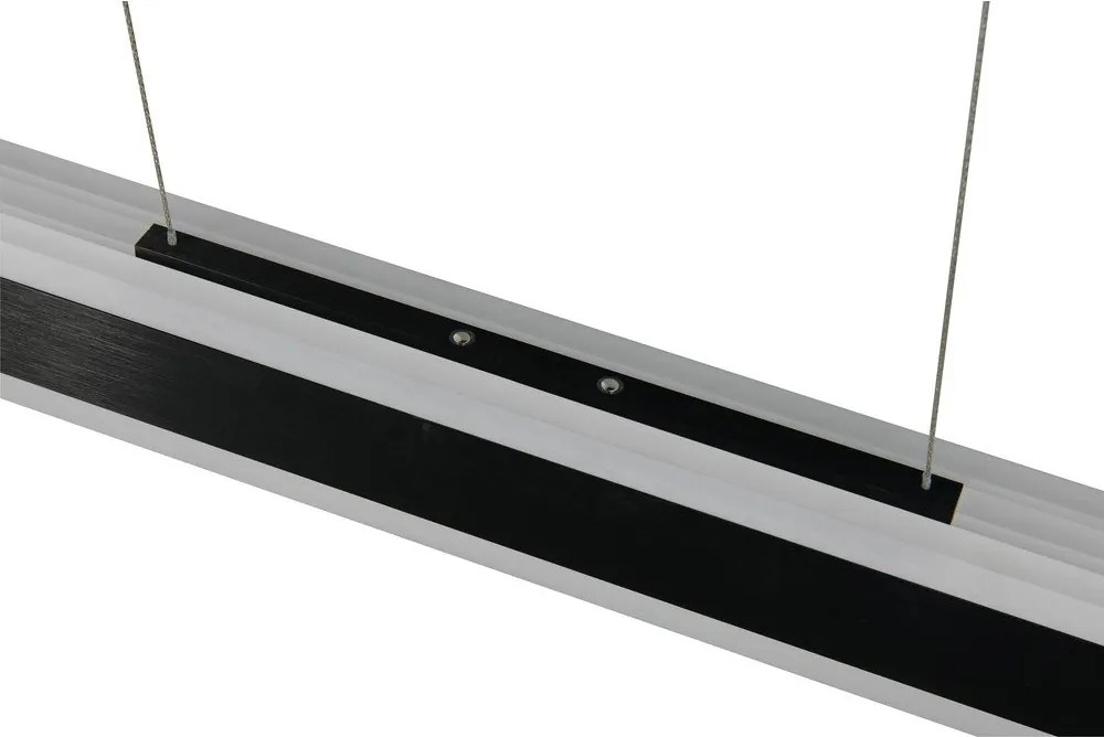 Lustră negru-mat LED cu abajur din metal Arcola – Trio