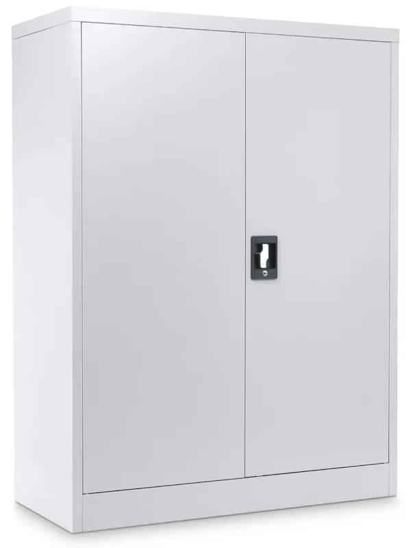Dulap metalic universal mediu 90 x 40 x 120 cm, încuietoare cilindru, gri deschis - ral 7035