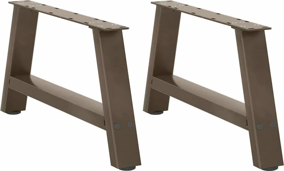 vidaXL Picioare pentru măsuță de cafea în formă de A, 2 buc., 70x(30-31) cm, oțel