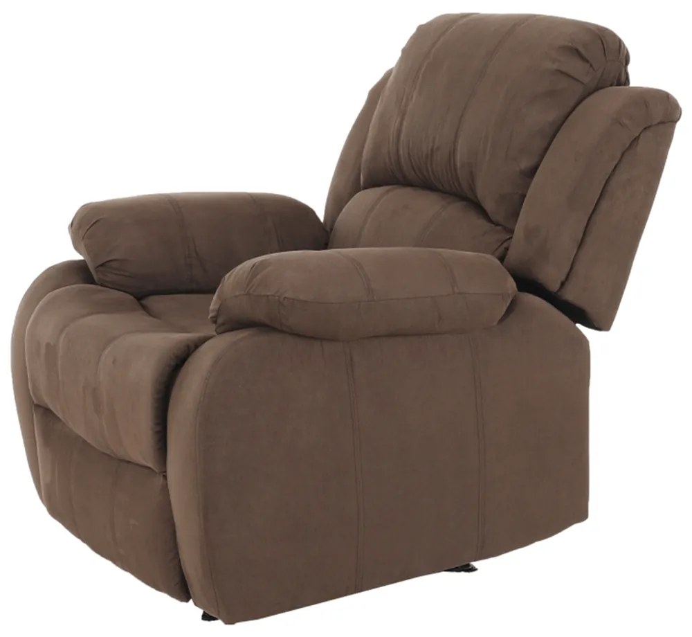 Fotoliu relaxant reglabil -recliner, material maro,Bortis Impex