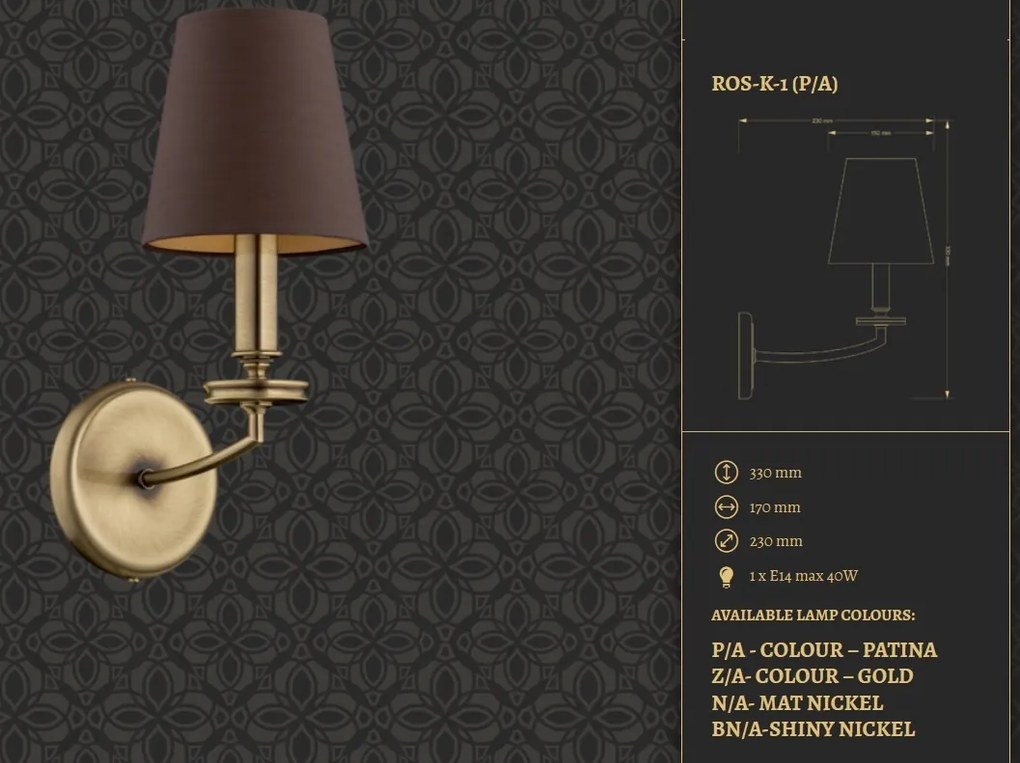 Aplica eleganta design clasic ROSSANO