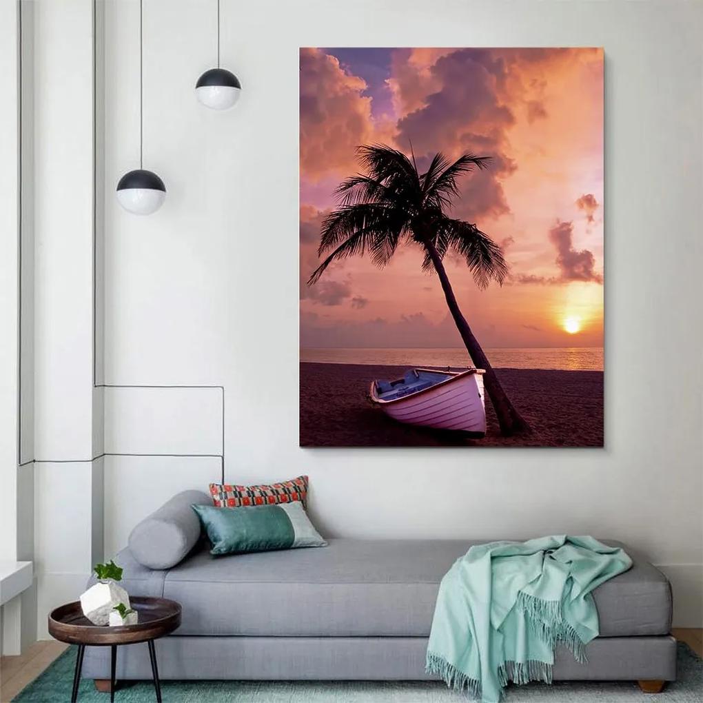 Tablou Canvas - Palmier in apus 40 x 60 cm