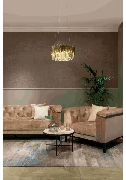 Lustră pe cablu MAXLIGHT P0368 TREND 8xE14/40W/230V d. 45 cm auriu