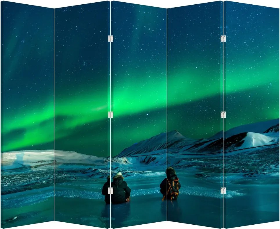 Paravan - Oameni la Aurora borealis (210x170 cm)