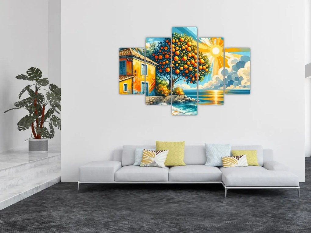 Tablou - Casă cu portocale I. (150x105 cm)