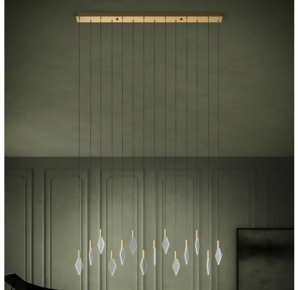 Lustră LED dimabilă pe cablu Eglo 390362 MIRADOR 14xLED/3,3W/230V auriu