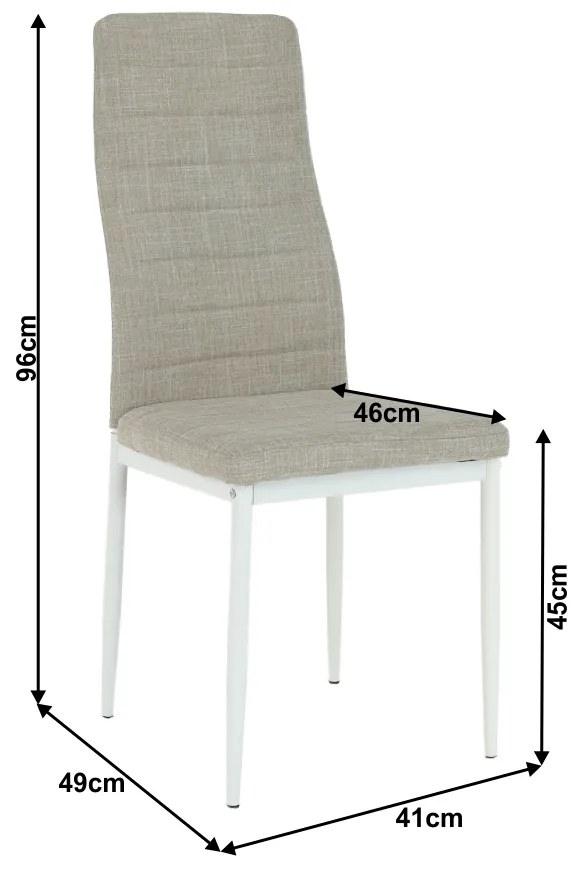 Scaun de sufragerie Collort nova (bej + alb). 744538