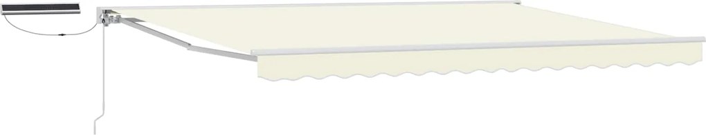 vidaXL Cort electric retractabil Crem 4 x 2 m