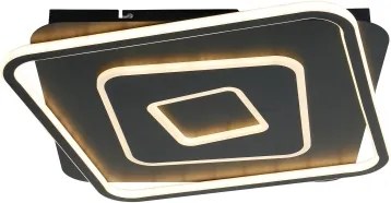 Brilagi - Plafonieră LED dimabilă IRIS LED/98W/230V 50x50 cm neagră + telecomandă