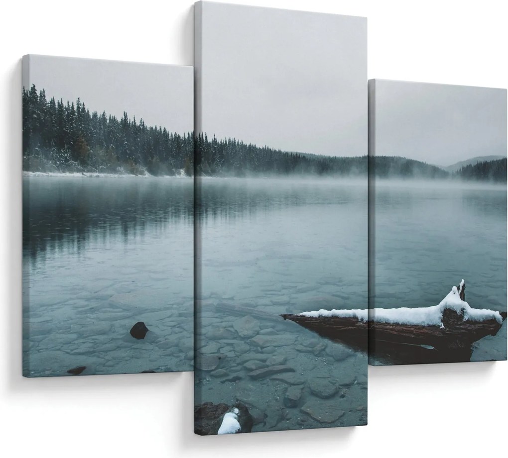 Tablou - lacul nordic înghețat (90x60 cm)