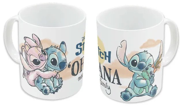 Disney Lilo și Stitch Family cană de porțelan 325 ml (11 oz) în cutie de cadou