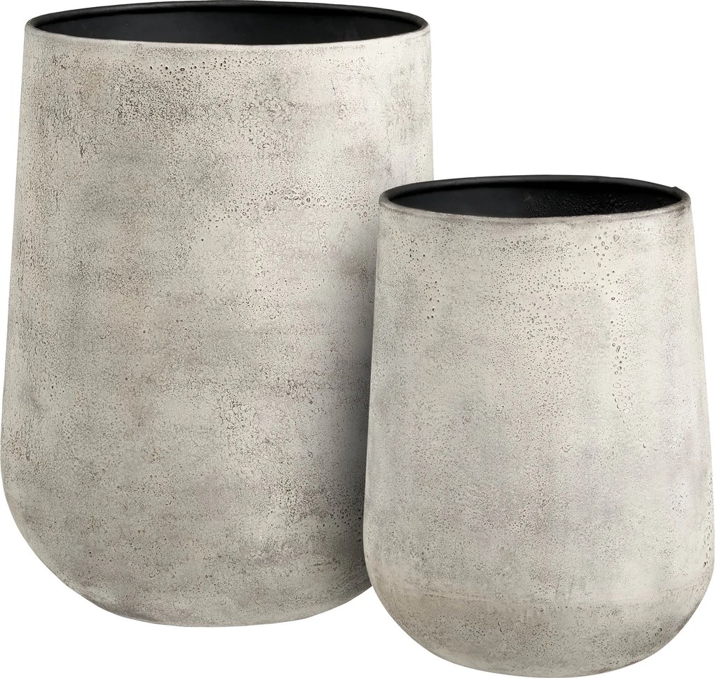 Ghiveci decorativ Hou, bej antic, set de 2 - House Nordic