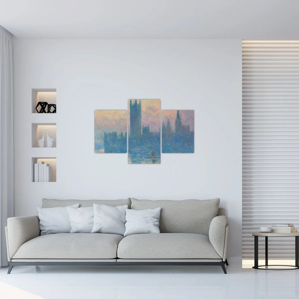 Tablou - Claude Monet, The Houses of Parliament, Sunset, reproducere (90x60 cm)