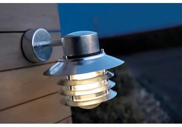 Nordlux - Lampă de perete pentru exterior VEJERS, 1xE27/60W/230V, IP54, argintie