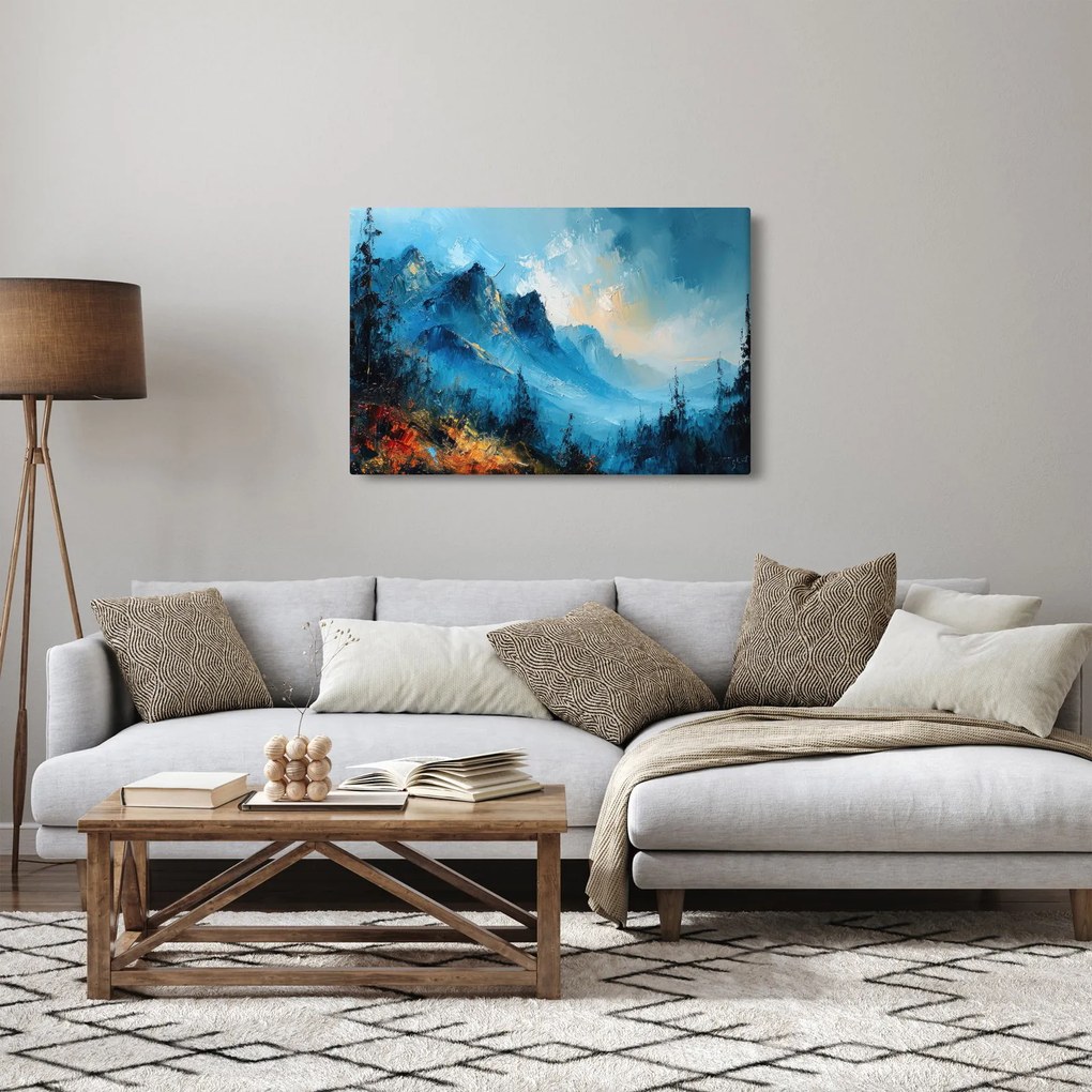 Tablou - Pictura munților (90x60 cm)