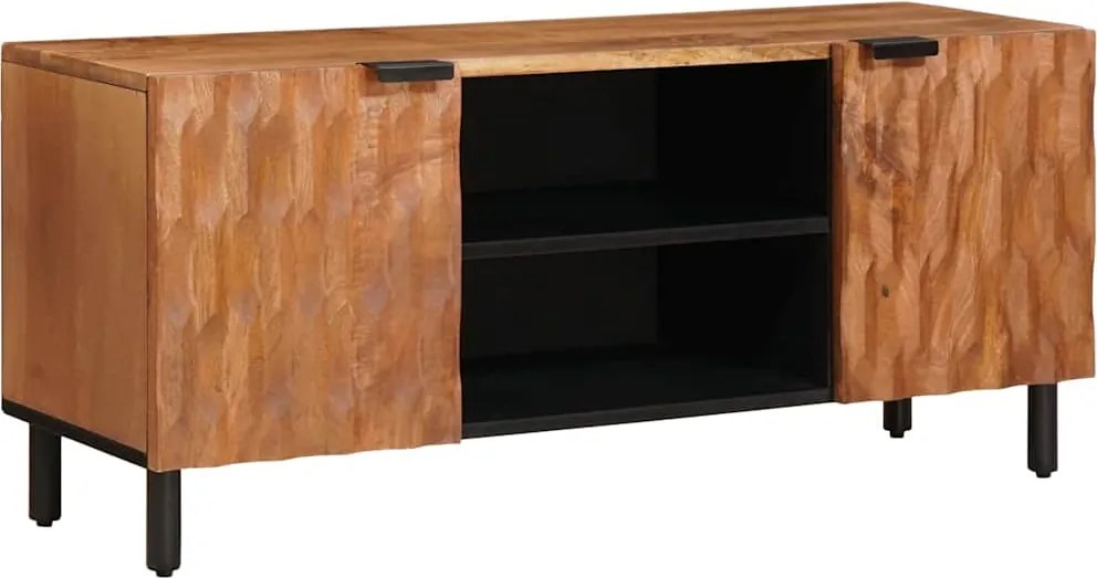 vidaXL Cabinet TV cu raft cu ușă Finisaj Acacia Maro 105 x 33 x 46 cm