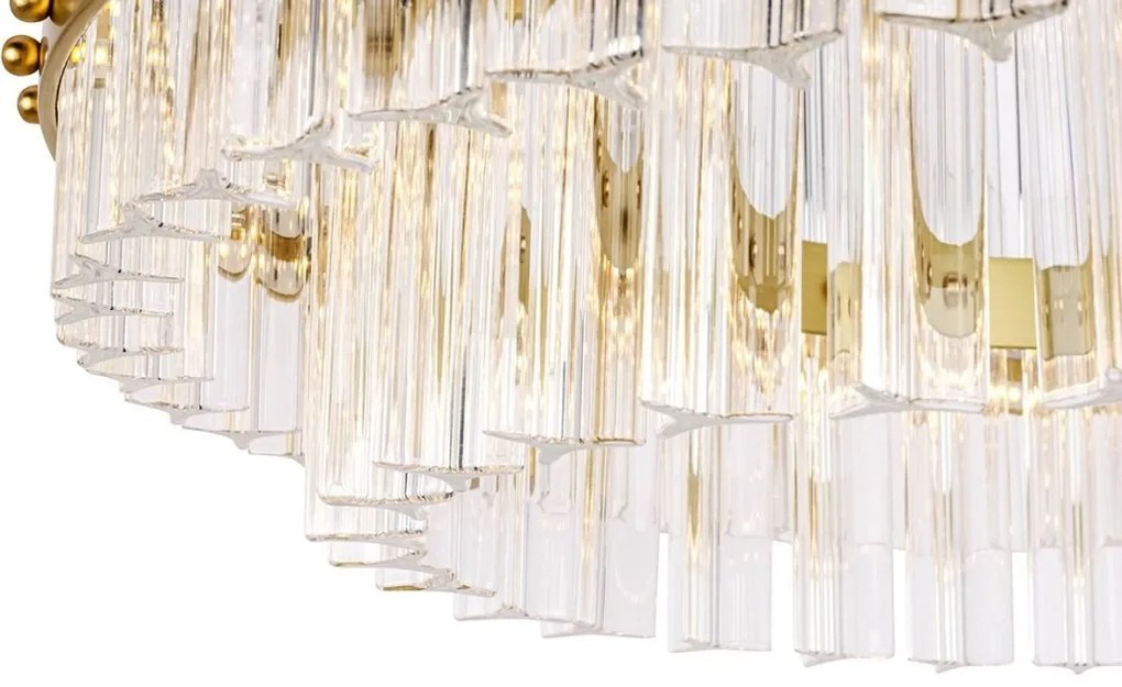 Lustra LED suspendata design deosebit Half 47D auriu