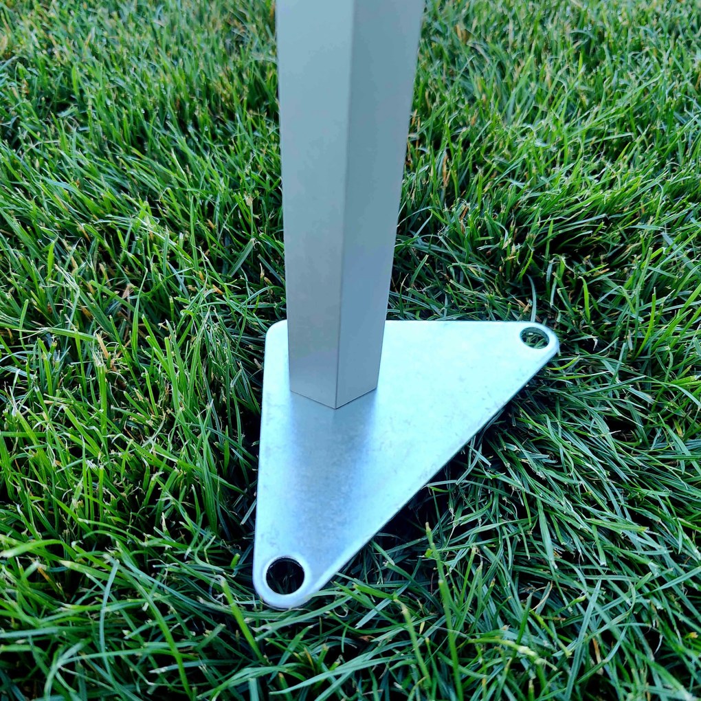 Cort pliant profesional din aluminiu 3x6 m: Acoperire rezistentă pentru evenimente comunitare și urbane - cu 3 pereți - Roșu