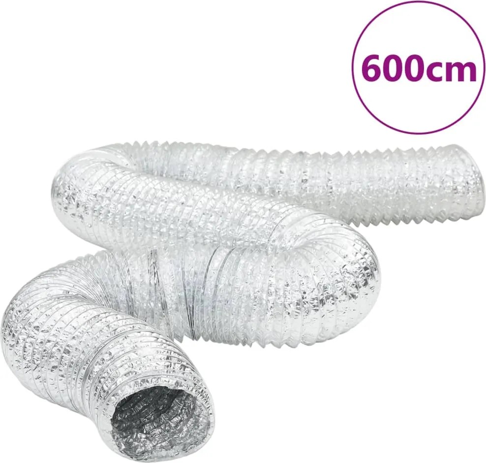 vidaXL Conductă de ventilație, 6 m, Ø15 cm, aluminiu
