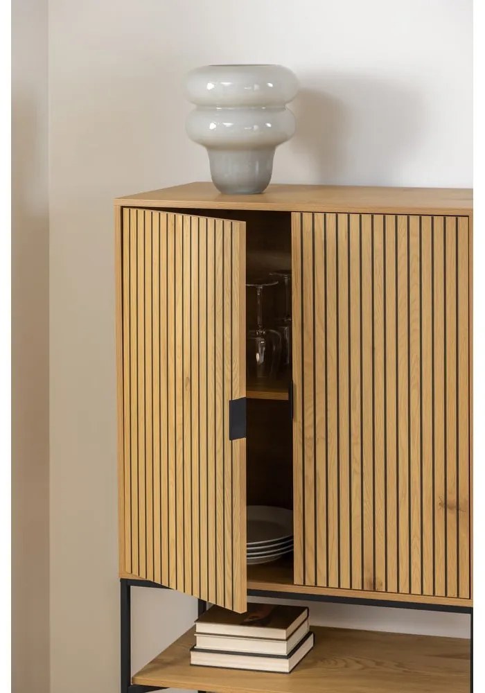 Dulap cu aspect de lemn de stejar 80x140 cm Jaipur – Actona