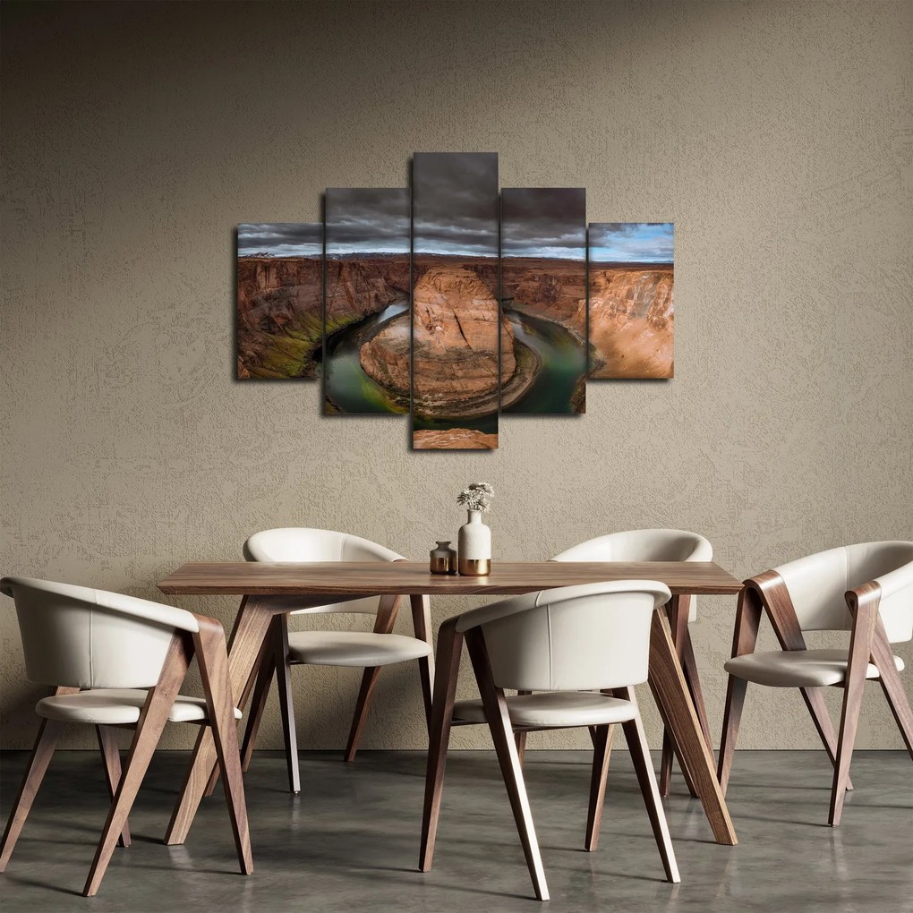 Tablou cu lac în stânci (150x105 cm)