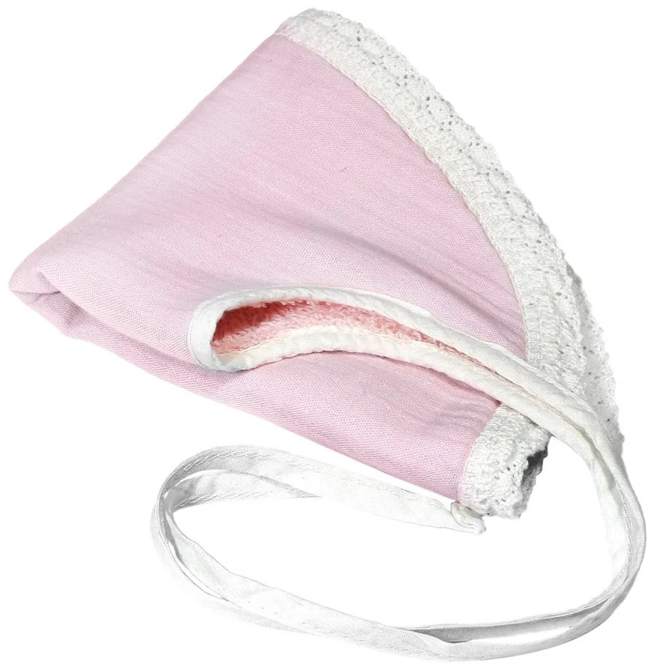 Bavețică din muselină Kindsgut Paris, roz