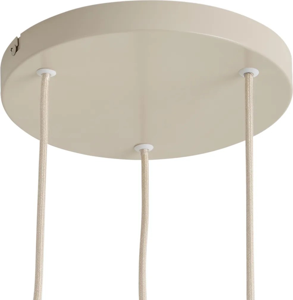 Lampă suspendată modernă bej cu abajur rotund cu 3 lumini - Concerto