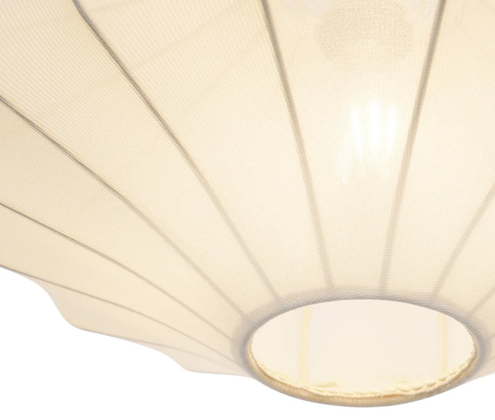 Lampă suspendată Japandi bej 50cm cu 3 lumini - Plu