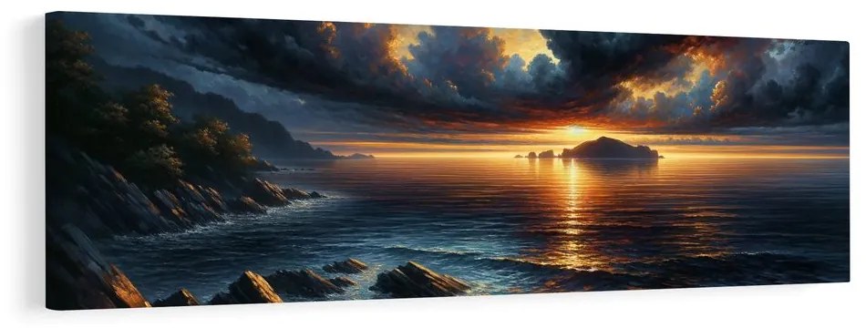 Tablou lumină aurie pe suprafață