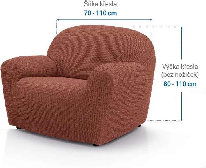 Nueva Textura Huse super elastice RUBINIA cărămizii fotoliu (l. 70 - 110 cm)