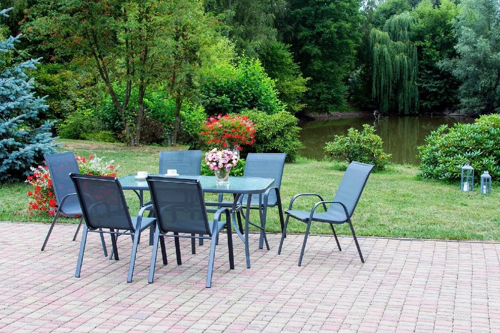 Scaun de gradina modern cu cadru metalic
