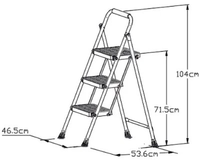 Lamart LT8097 scări Eurostep, 3 trepte, 3 trepte