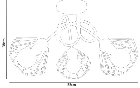 Lustră aplicată CEED 3xE27/60W/230V