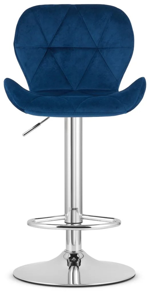 Scaun de bar WEST VELVET, albastra