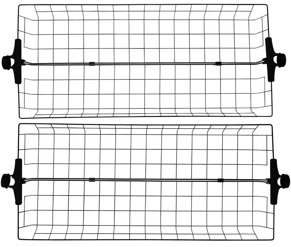 Wenko Set de 2 coșuri din sârmă Herkules, negru