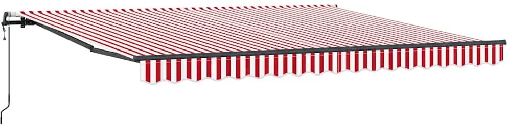 vidaXL Cortina Retractabilă Roșu și Alb 400 × 300 cm