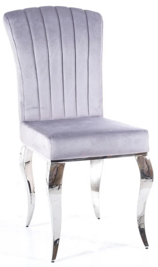 Scaun de bucaterie Prince Velvet, gri