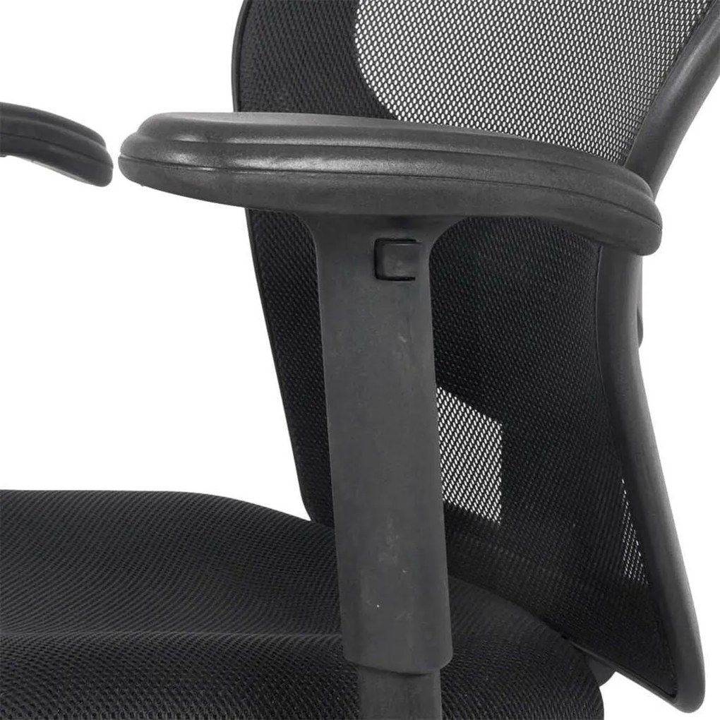 Scaun ergonomic OFF 989 negru, brațe reglabile și suport lombar