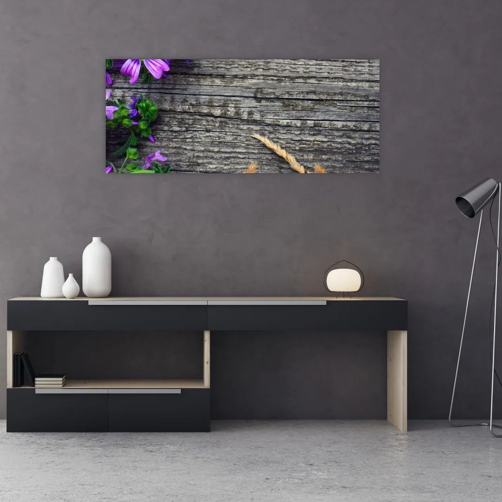 Tablou - flori de câmp (120x50 cm)