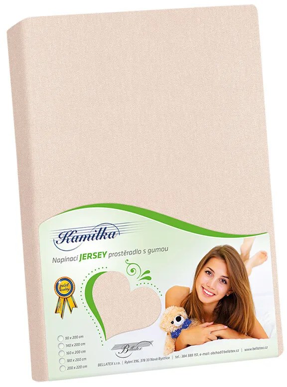 Cearșaf Bellatex Jersey roz pudră