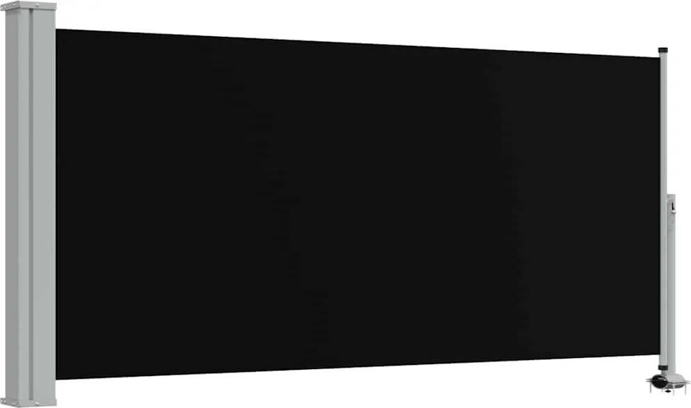 vidaXL Copertină laterală retractabilă de terasă, negru, 120 x 300 cm