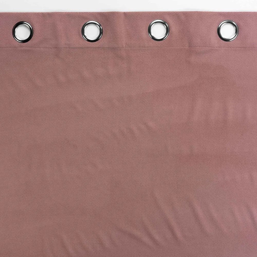 Draperie roz din catifea 140x260 cm Velouriane – douceur d'intérieur