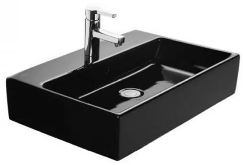 Lavoar pe mobilier, Villeroy&amp;Boch Memento, 80x47cm, Glossy Black CeramicPlus, 51338LS0