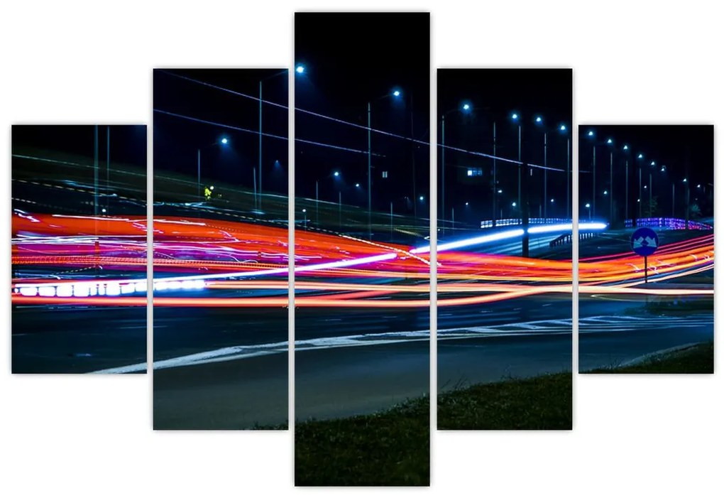 Tabloul orașului nocturn (150x105 cm)