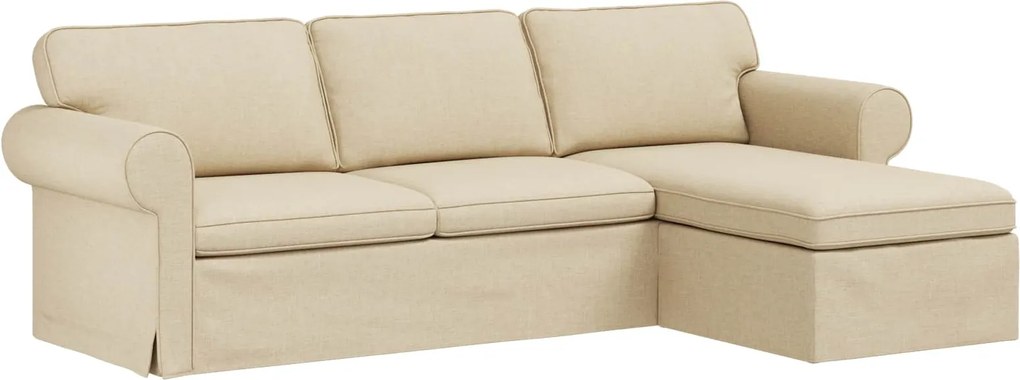 vidaXL Canapea Crem 215 x 138 x 80 cm țesătură