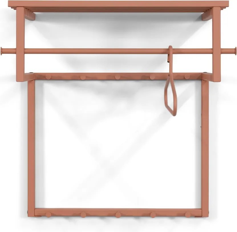 Cuier de perete somon cu raft din metal 76 cm Rizzoli – Spinder Design