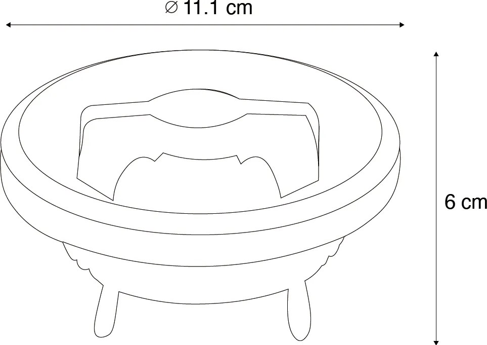 Set de 6 becuri LED G53 reglabile 111mm 12W 600 lm 2700K