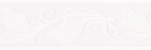 Bordură tapet vlies 9015 Patent Decor Laser albă 5 m x 13 cm